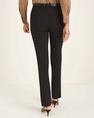 Bi-Stretch Straight-Leg Slim Pants