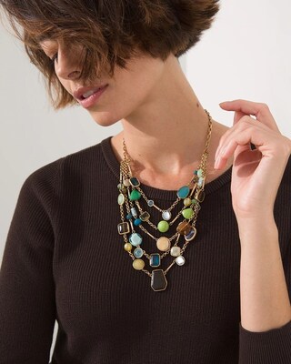 Short Multistrand Necklace