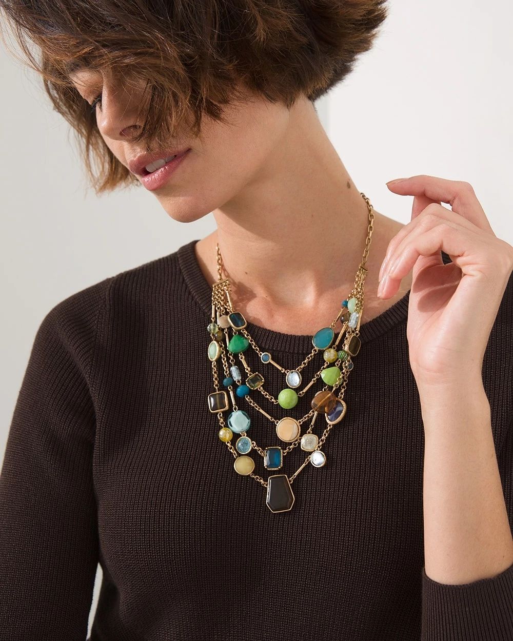 Short Multistrand Necklace