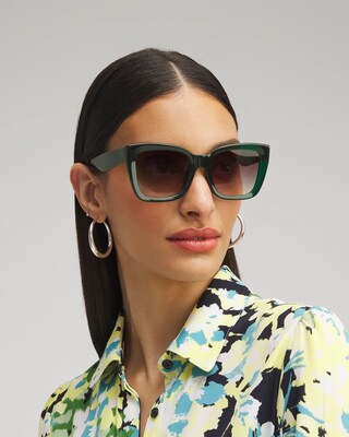 Green Square Sunglasses