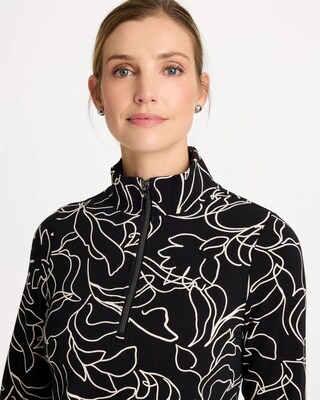 Zenergy® French Terry Printed Half-Zip Pullover click to view larger image.