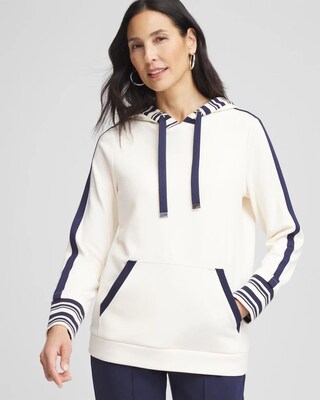 Zenergy® Striped Double-Knit Hoodie