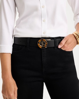 Reversible Tortoise Buckle Trouser Belt click to view larger image.