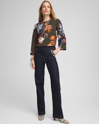 Autumn Embroidered Sequin Tee click to view larger image.