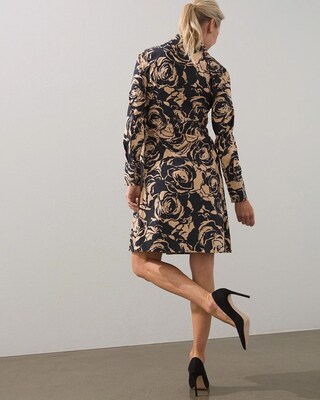 Black Label Floral Tie Front Dress