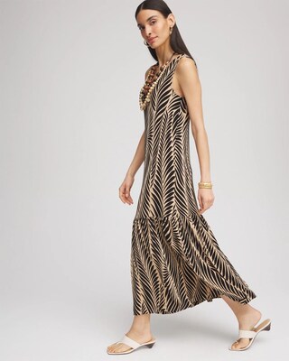 Travelers™ Palm-Frond-Motif Dress click to view larger image.