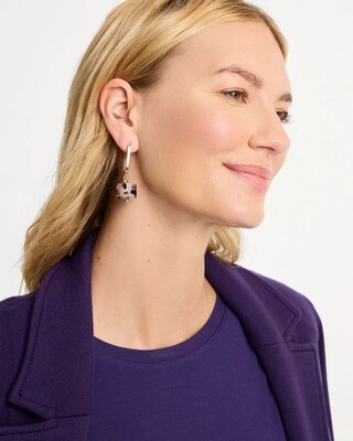 Tortoise Cubes on Fishwire Earrings click to view larger image.