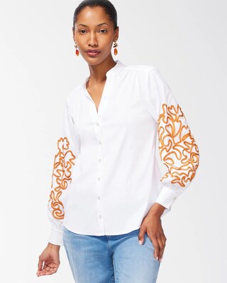 Poplin Embroidered Shirt