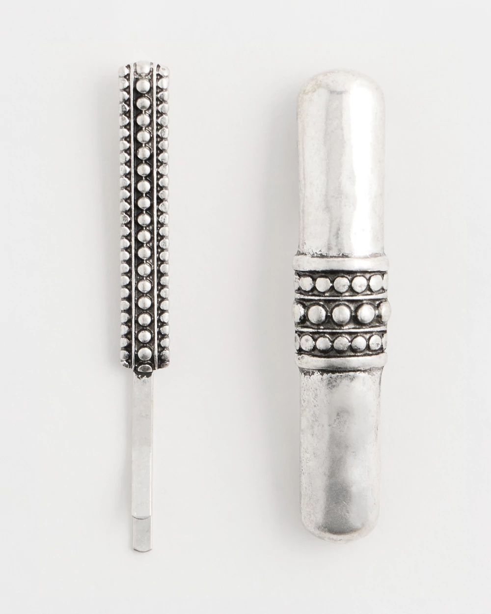 Silvertone Mixed Metal Hair Pin Set