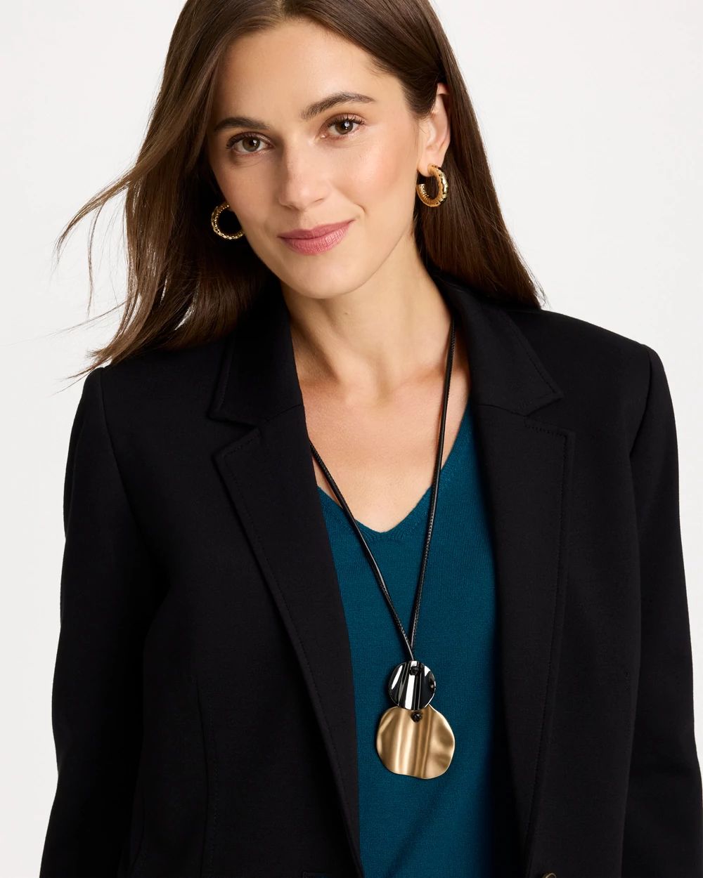 Adjustable Pendant On Faux Leather click to view larger image.