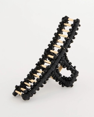 Black Raffia Hair Clip click to view larger image.