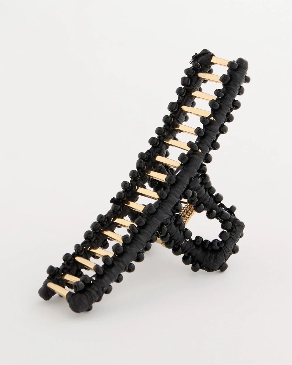 Black Raffia Hair Clip