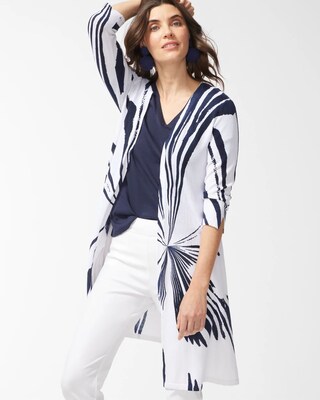 Summer Romance Abstract Maxi Cardigan