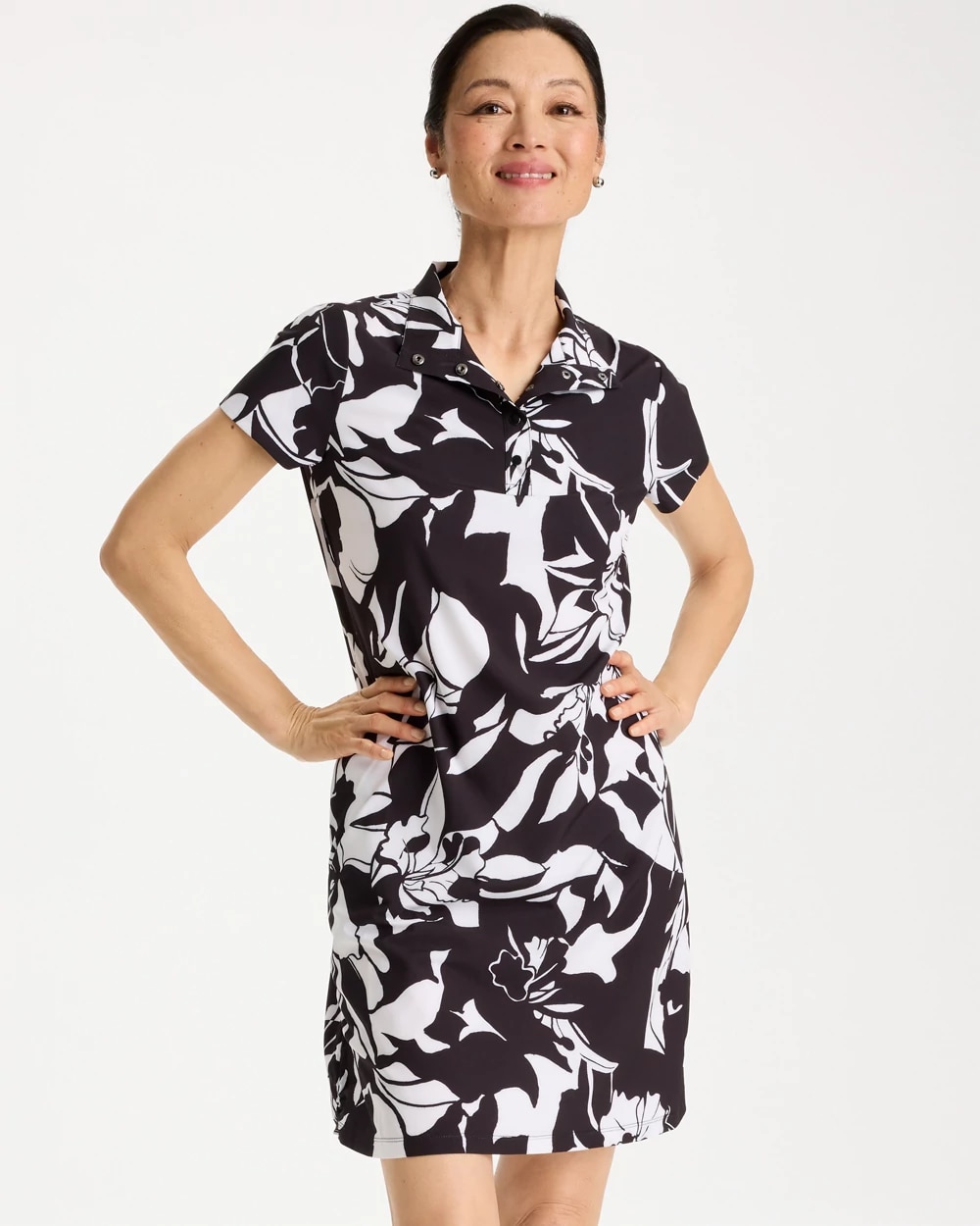 Zenergy® UPF Floral Nights Bungee Dress, photo 1 of 5