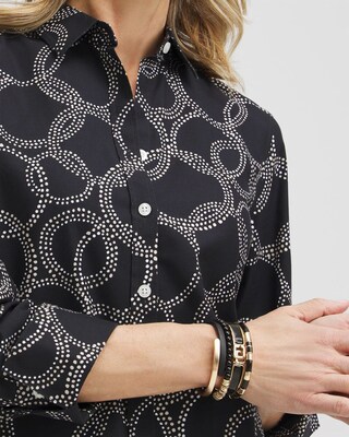No Iron™ Stretch Circle Print Shirt