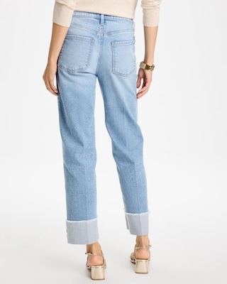 Vintage Chic Fray Straight Crops click to view larger image.