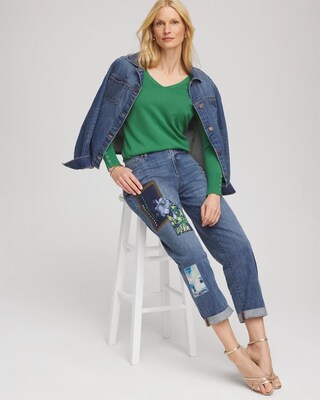 Ella V-Neck Pullover Sweater click to view larger image.