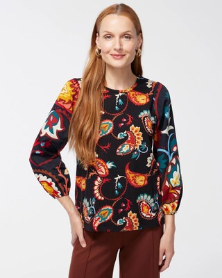 Paisley Puff Sleeve Tee