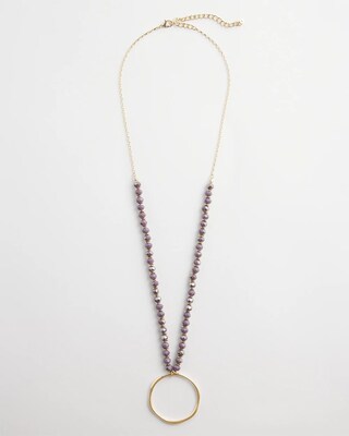 Violet Circle Pendant Necklace click to view larger image.