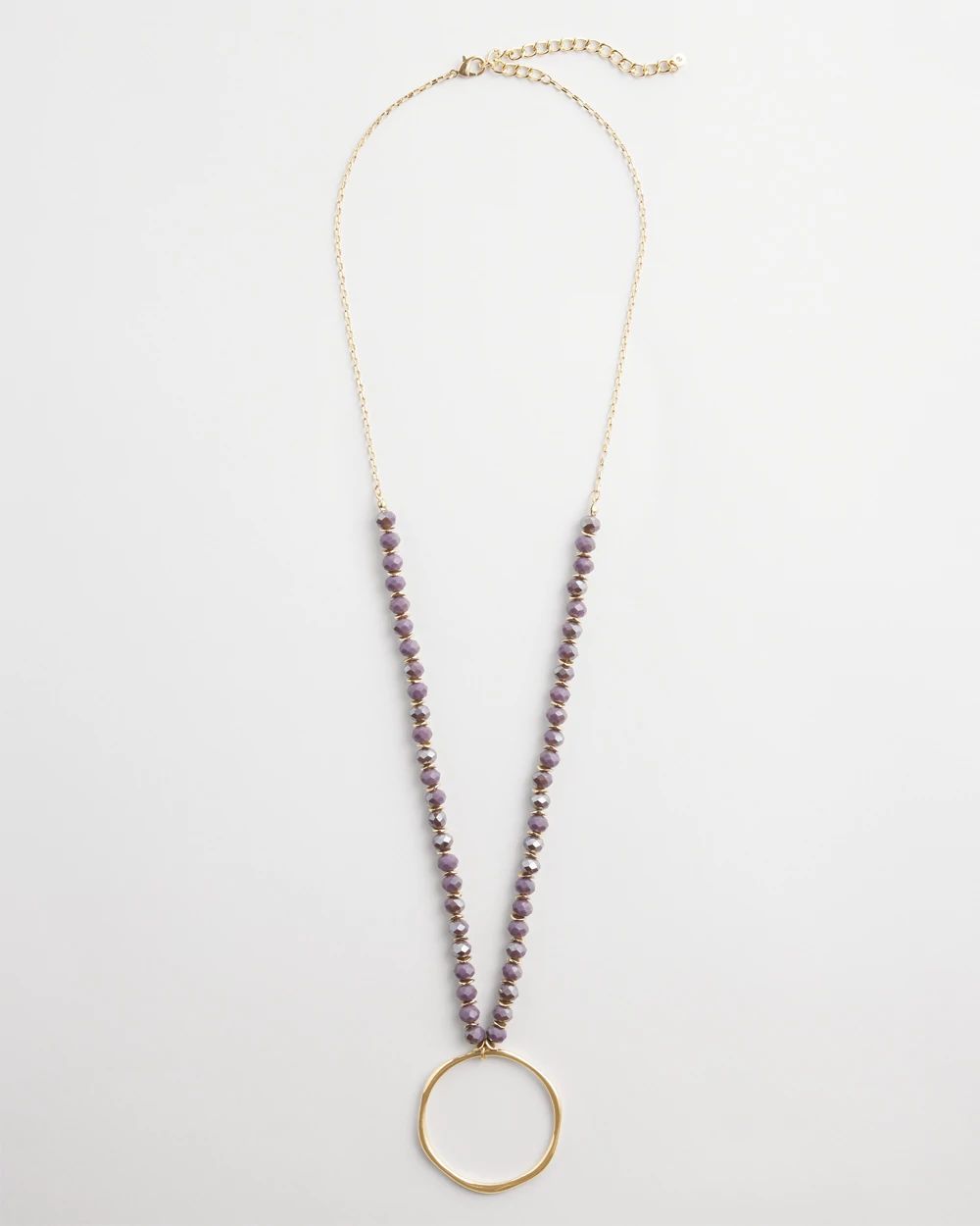 Violet Circle Pendant Necklace click to view larger image.