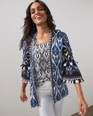 40th Anniversary Ikat Fringe Cardigan