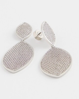 No Droop™ Pavé Navette Drop Earrings click to view larger image.
