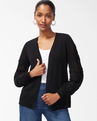 3D Applique Crochet Cardigan