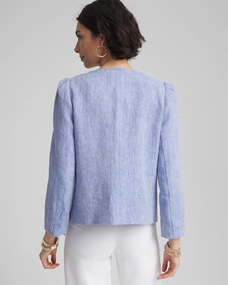 Collarless Linen Blazer click to view larger image.