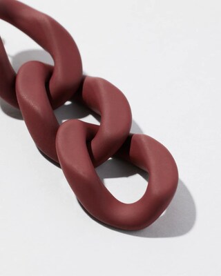 Red Drop Link Earrings