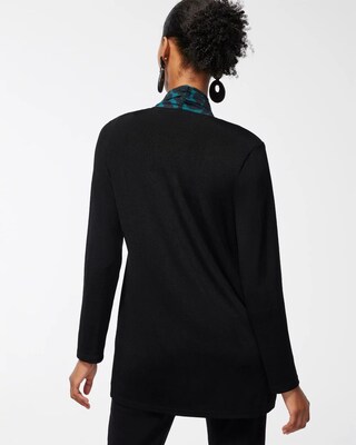 Travelers Foliage Chiffon Trim Cardigan