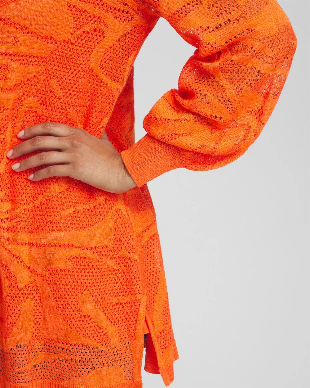 Pointelle Palms Cardigan
