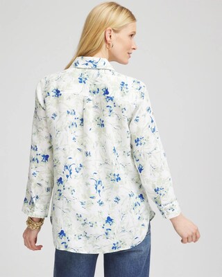 No Iron™ Floral Linen Shirt click to view larger image.