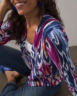 Summer Romance Ikat Ottoman Cardigan