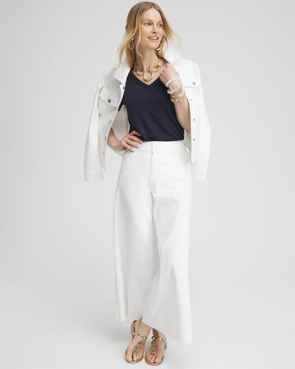 Cap Sleeve V-neck Tee