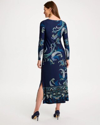 Petite Soft-Stretch Knit Printed Dress click to view larger image.