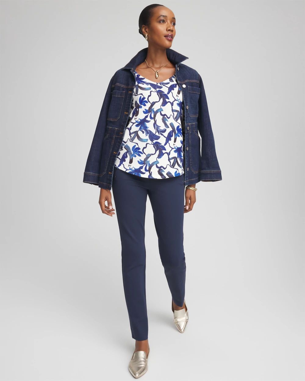 Juliet Slim Trim Detail Ankle Pants