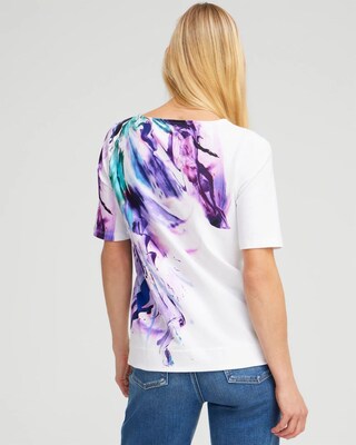 Cotton Stretch Abstract Knit Tee