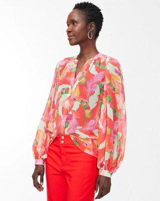 Foliage Print Blouse
