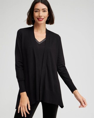Spun Rayon Hanky Hem Cardigan