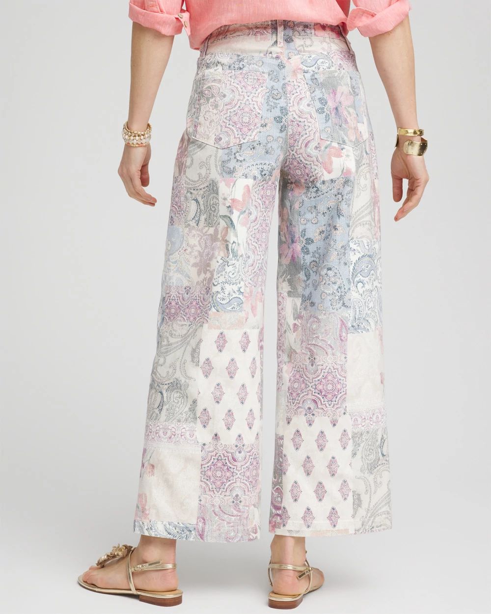 Petite So Slimming® High-Rise Floral Patchwork Jeans
