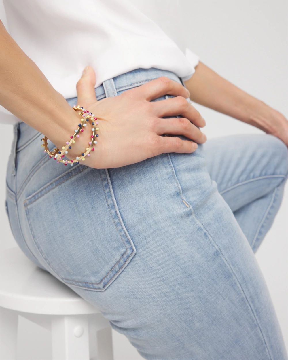 Flexible Gold-Tone Rainbow Cuff