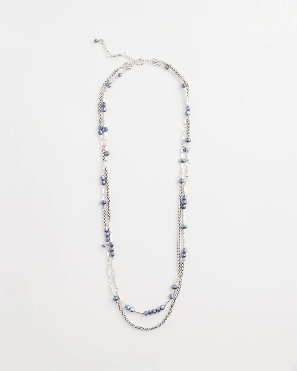 Silver Tone & Pearl Necklace