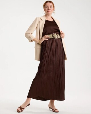 Satin Crinkle Maxi Skirt click to view larger image.