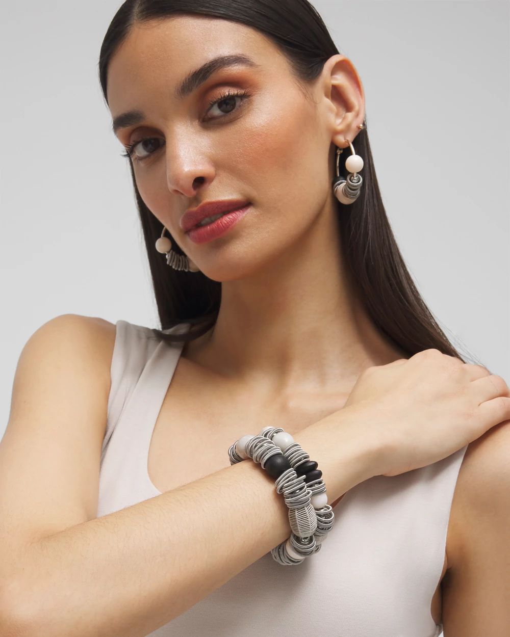 Piano Wire Stretch Bracelet Set