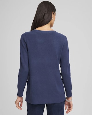 Ella Button Tunic Sweater click to view larger image.