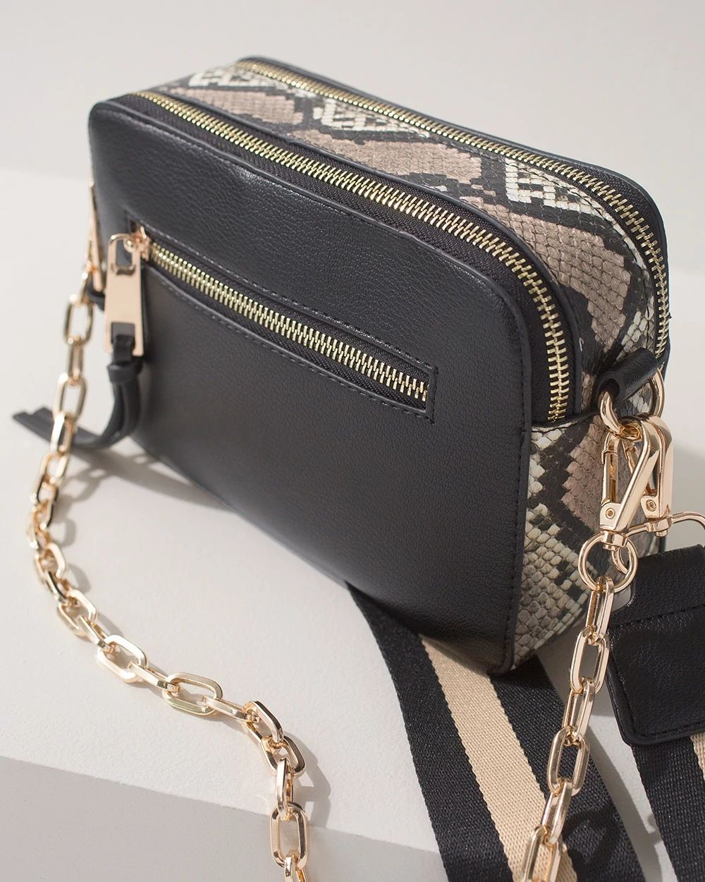 Snake Print Crossbody Bag