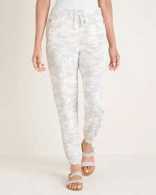 Zenergy Sandwashed Camo-Print Jogger Pants
