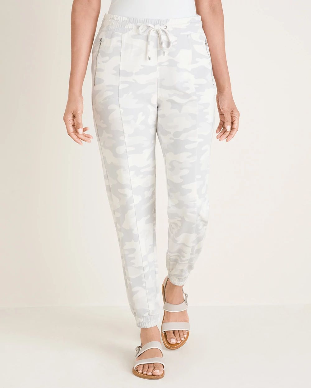 Zenergy Sandwashed Camo-Print Jogger Pants