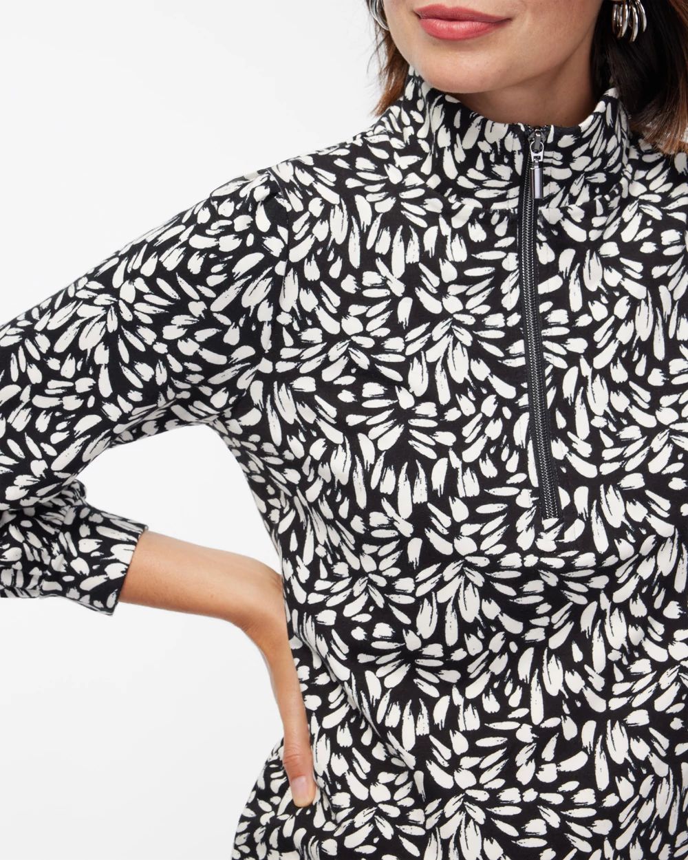 Zenergy French Terry Print Half Zip Pullover