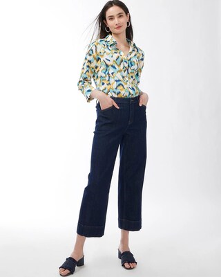 No Iron Linen Ikat Shirt